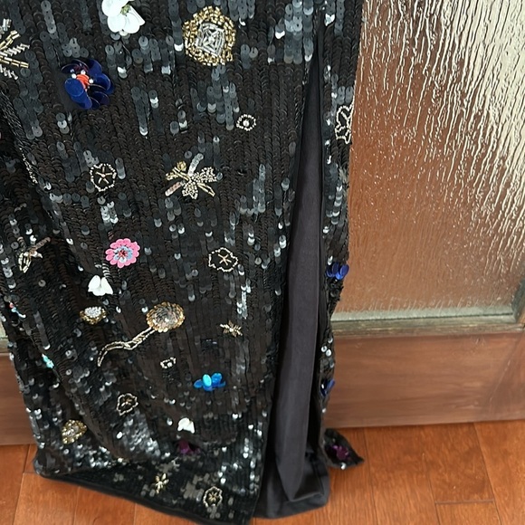 MAC DUGGAL
Black Floral Sequined Strapless Column dress size 8 NWT - Picture 7 of 13